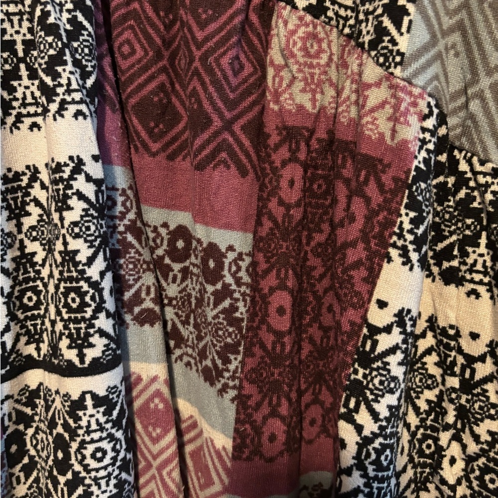 Patchwork Bell Sleeve Blouse - image 3